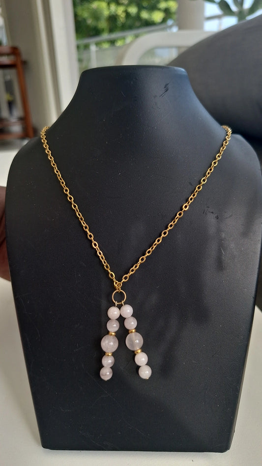 Collier quartzrose