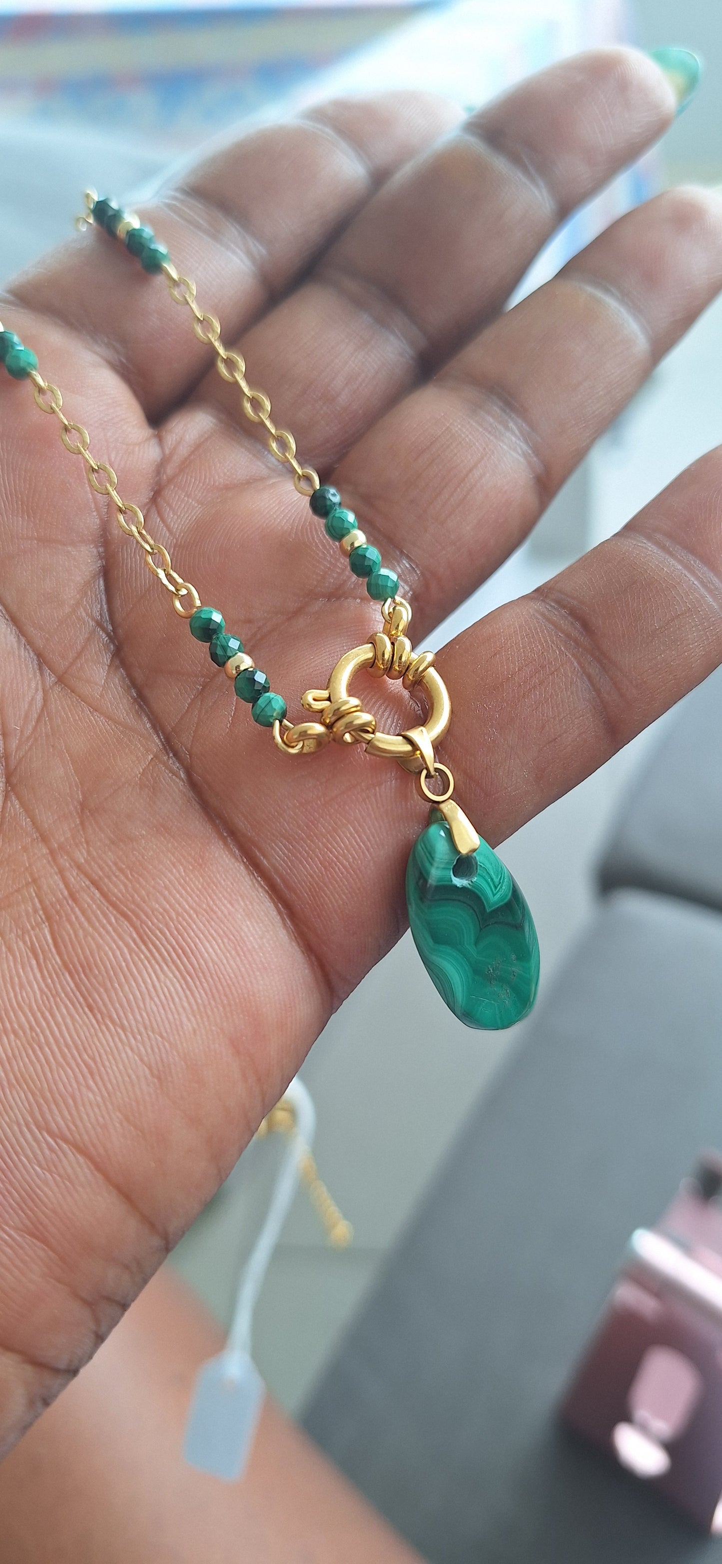 Collier malachite