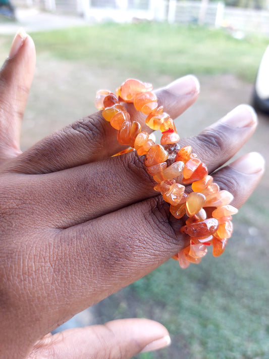 Cornaline bracelet baroque