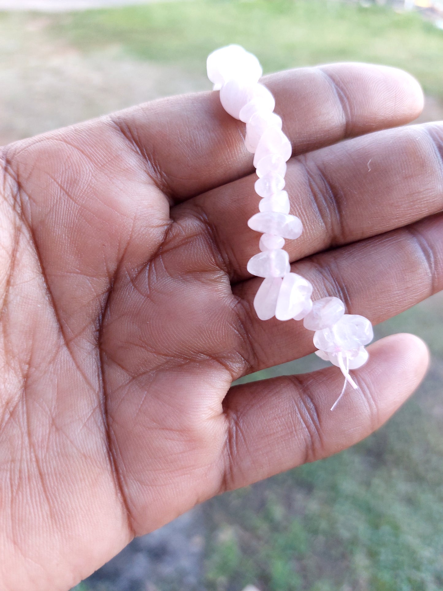 Quartz rose bracelet baroque