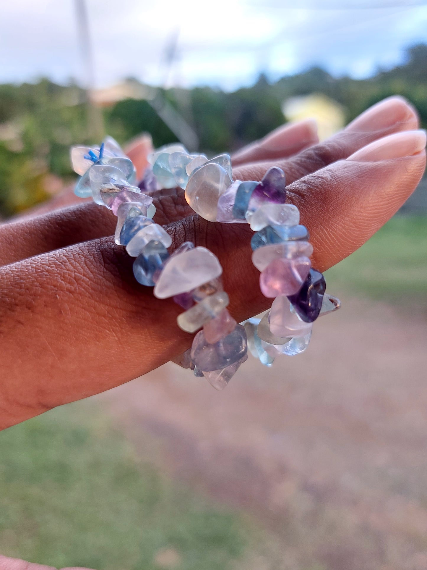 Fluorite bracelet baroque