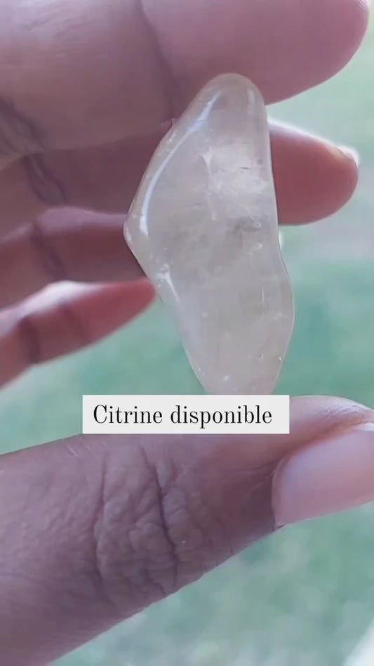 Citrine pierre roulee 4cm