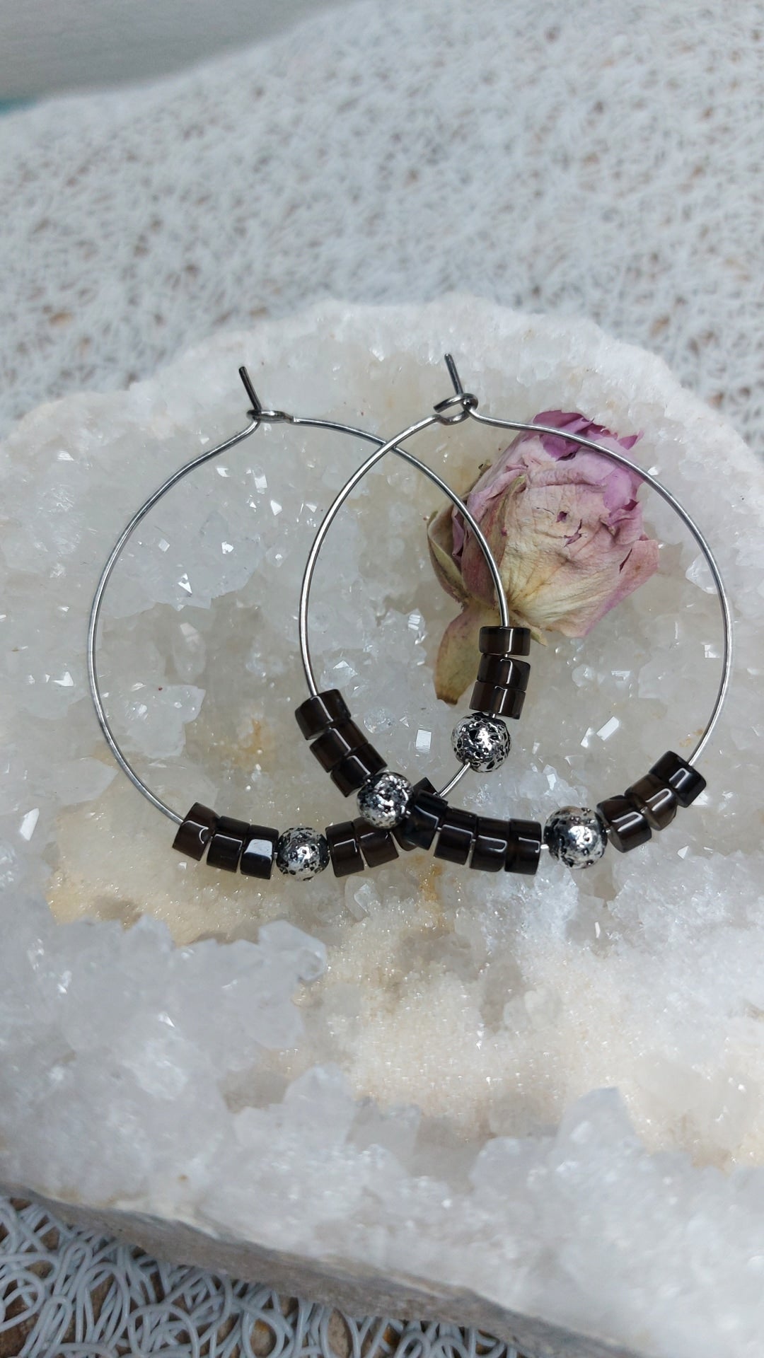 Quartz fumé creoles