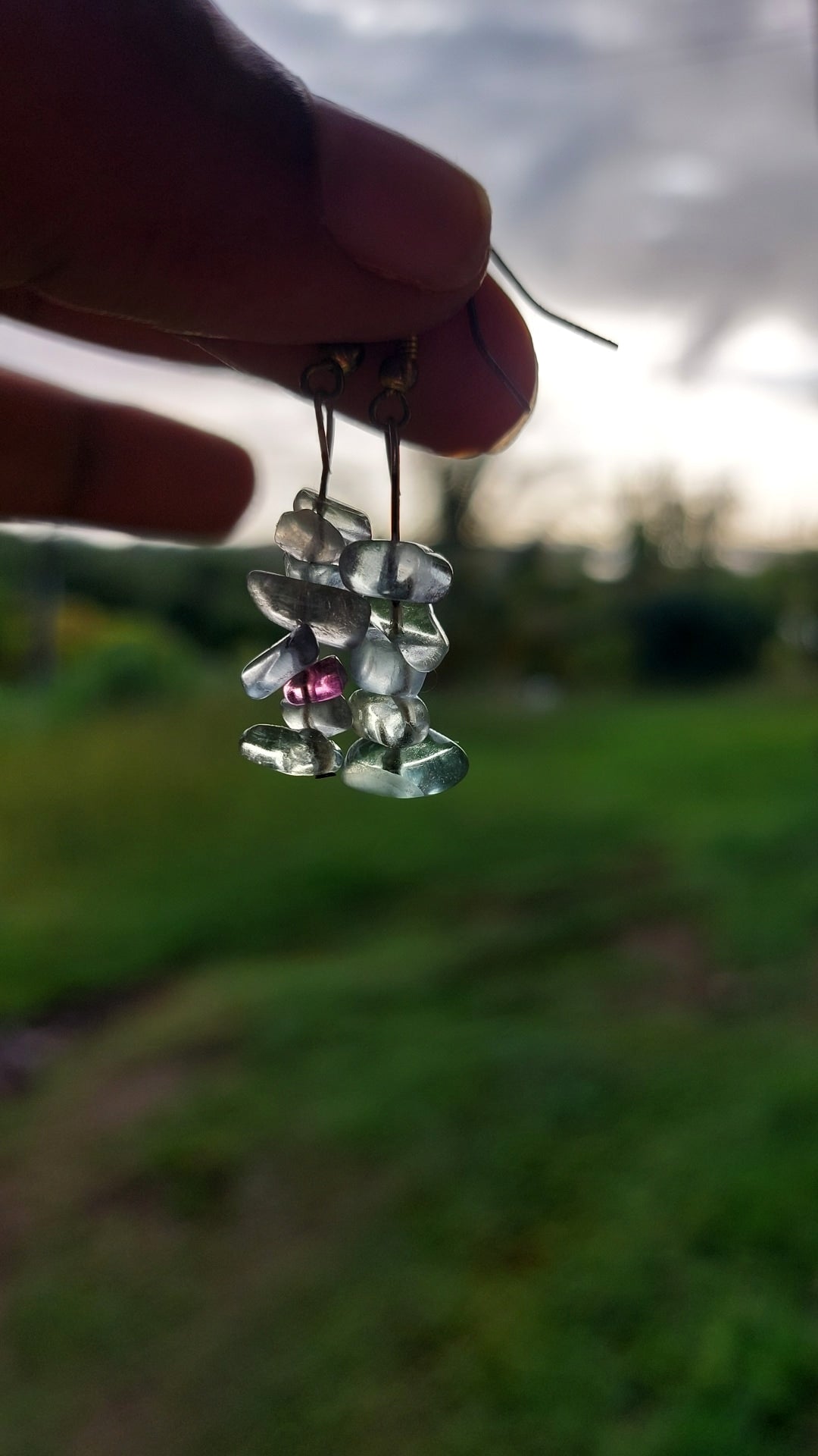 Fluorite boucles d'oreilles