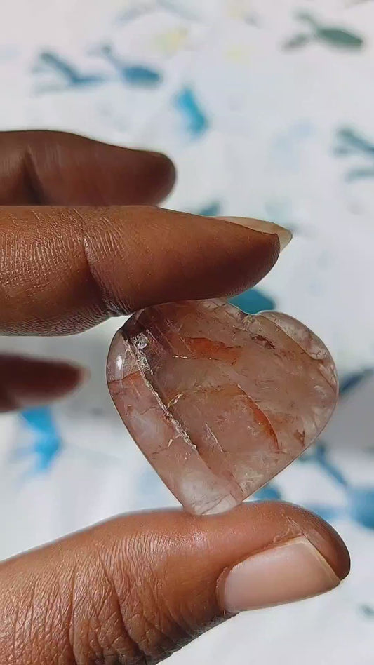 Quartz hématoïde coeur